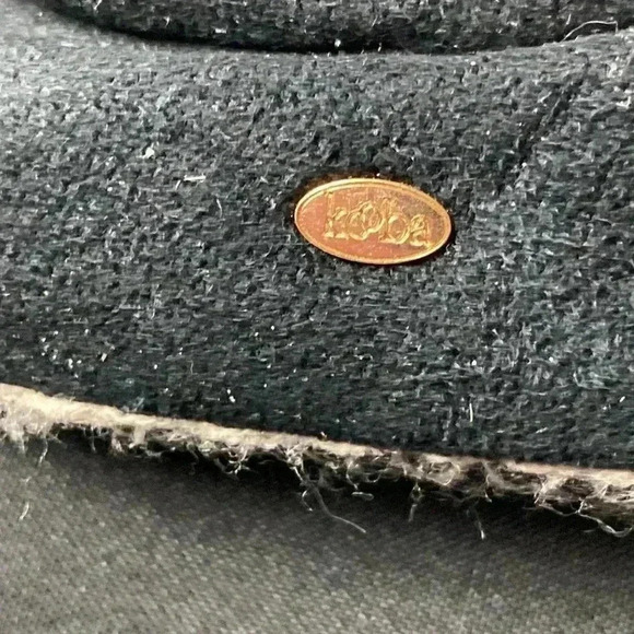 LOOBA WOMENS SIZE SMALL 5/6BLACK SLIPPER FAUX FUR LINING POM POM TIE - Picture 7 of 9